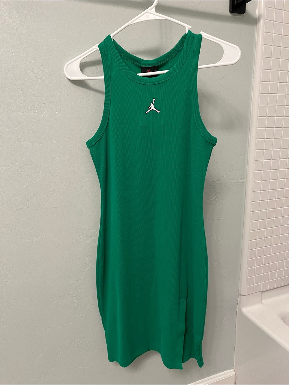 Jordan Emerald Green Sleeveless Midi Dress with Jumpman Emblem